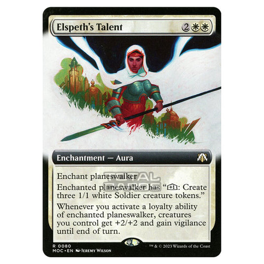 Magic The Gathering - March of the Machine - Commander - Elspeth's Talent (Extended Art Card) - 0080