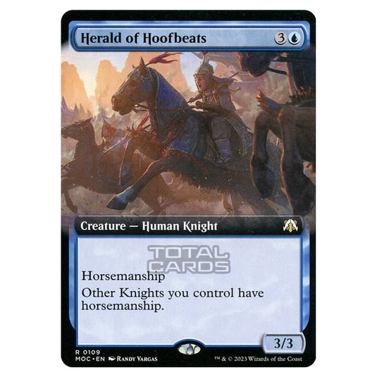 Magic The Gathering - March of the Machine - Commander - Herald of Hoofbeats (Extended Art Card) - 0109