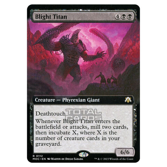 Magic The Gathering - March of the Machine - Commander - Blight Titan (Extended Art Card) - 0112