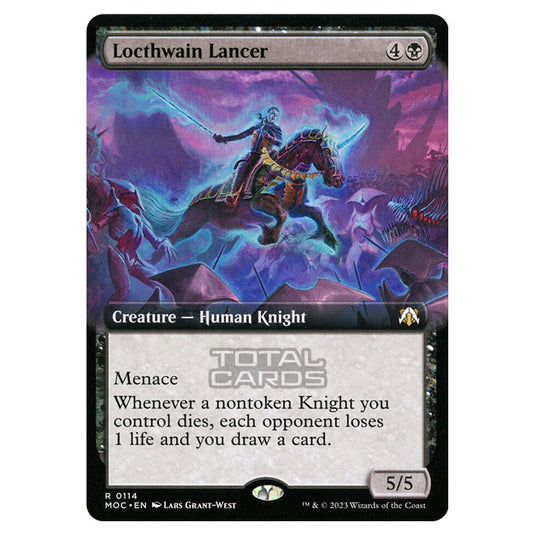 Magic The Gathering - March of the Machine - Commander - Locthwain Lancer (Extended Art Card) - 0114