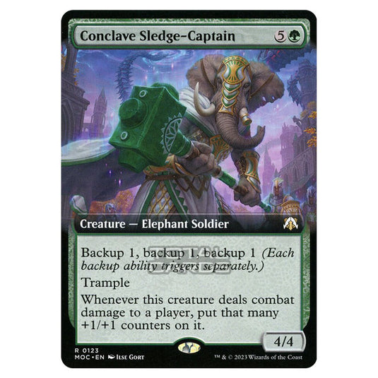 Magic The Gathering - March of the Machine - Commander - Conclave Sledge-Captain (Extended Art Card) - 0123