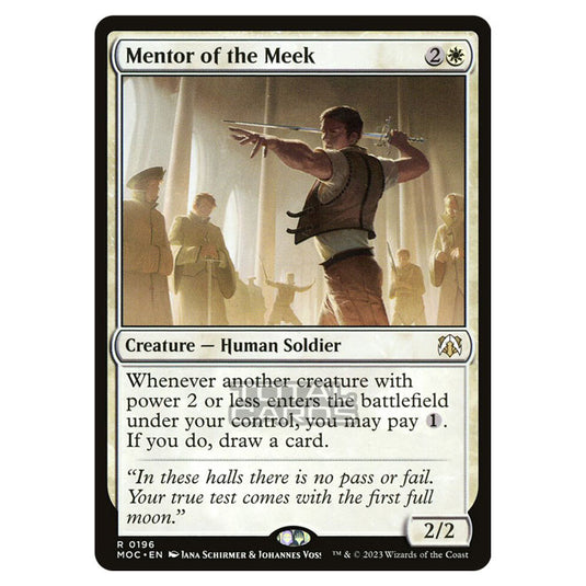 Magic The Gathering - March of the Machine - Commander - Mentor of the Meek - 0196