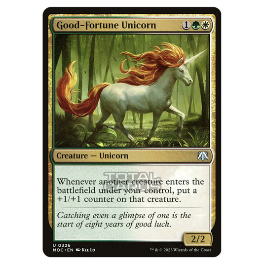 Magic The Gathering - March of the Machine - Commander - Good-Fortune Unicorn - 0326