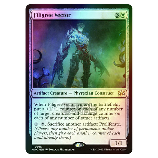 Magic The Gathering - March of the Machine - Commander - Filigree Vector - 0015 (Foil)