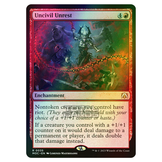 Magic The Gathering - March of the Machine - Commander - Uncivil Unrest - 0035 (Foil)