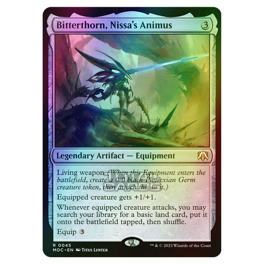 Magic The Gathering - March of the Machine - Commander - Bitterthorn, Nissa's Animus - 0045 (Foil)
