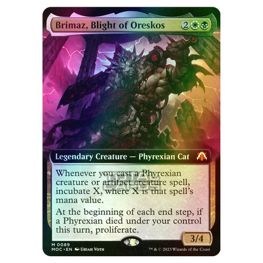 Magic The Gathering - March of the Machine - Commander - Brimaz, Blight of Oreskos (Extended Art Card) - 0089 (Foil)
