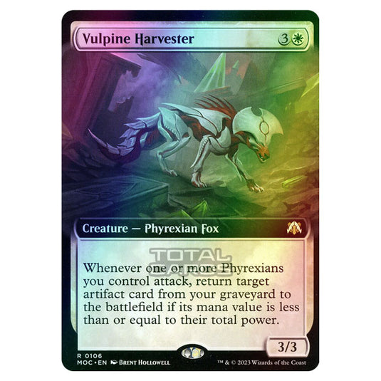 Magic The Gathering - March of the Machine - Commander - Vulpine Harvester (Extended Art Card) - 0106 (Foil)