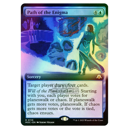 Magic The Gathering - March of the Machine - Commander - Path of the Enigma (Extended Art Card) - 0110 (Foil)