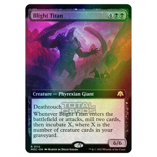 Magic The Gathering - March of the Machine - Commander - Blight Titan (Extended Art Card) - 0112 (Foil)