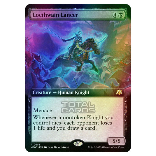 Magic The Gathering - March of the Machine - Commander - Locthwain Lancer (Extended Art Card) - 0114 (Foil)