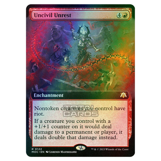 Magic The Gathering - March of the Machine - Commander - Uncivil Unrest (Extended Art Card) - 0122 (Foil)