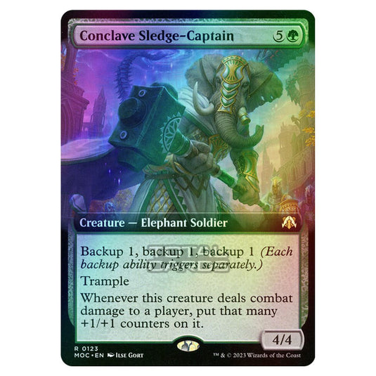 Magic The Gathering - March of the Machine - Commander - Conclave Sledge-Captain (Extended Art Card) - 0123 (Foil)