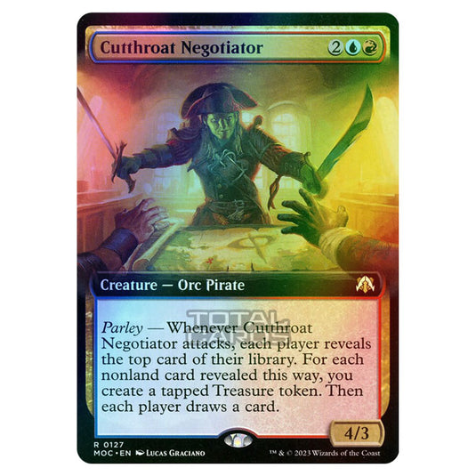 Magic The Gathering - March of the Machine - Commander - Cutthroat Negotiator (Extended Art Card) - 0127 (Foil)