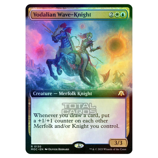 Magic The Gathering - March of the Machine - Commander - Vodalian Wave-Knight (Extended Art Card) - 0130 (Foil)
