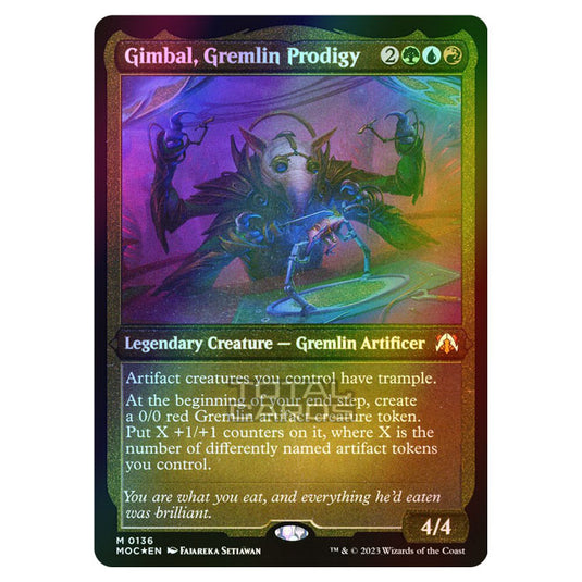 Magic The Gathering - March of the Machine - Commander - Gimbal, Gremlin Prodigy - 0136 (Foil)