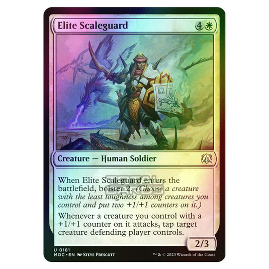 Magic The Gathering - March of the Machine - Commander - Elite Scaleguard - 0181 (Foil)