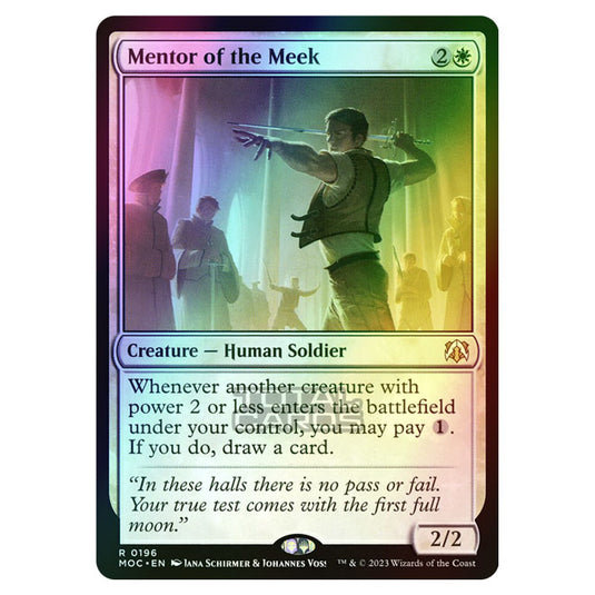 Magic The Gathering - March of the Machine - Commander - Mentor of the Meek - 0196 (Foil)