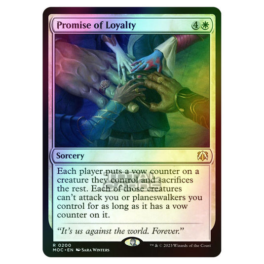 Magic The Gathering - March of the Machine - Commander - Promise of Loyalty - 0200 (Foil)