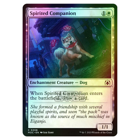 Magic The Gathering - March of the Machine - Commander - Spirited Companion - 0208 (Foil)