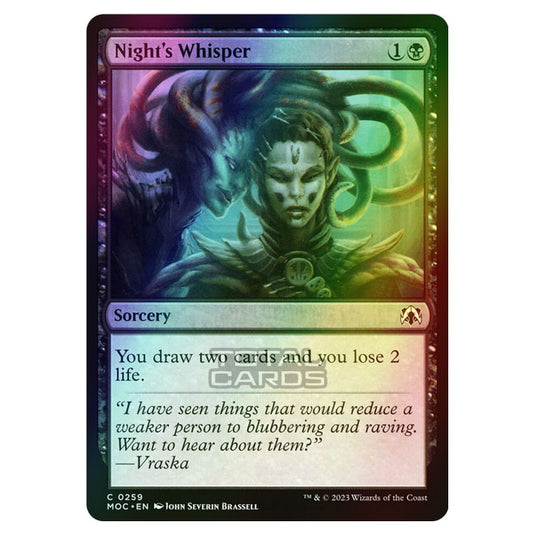 Magic The Gathering - March of the Machine - Commander - Night's Whisper - 0259 (Foil)