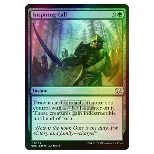 Magic The Gathering - March of the Machine - Commander - Inspiring Call - 0304 (Foil)