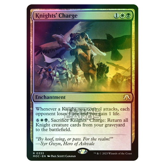 Magic The Gathering - March of the Machine - Commander - Knights' Charge - 0333 (Foil)