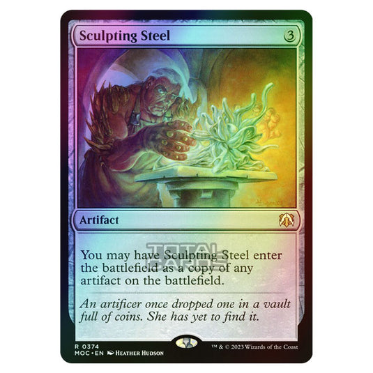 Magic The Gathering - March of the Machine - Commander - Sculpting Steel - 0374 (Foil)