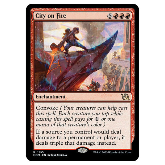 Magic The Gathering - March of the Machine - City on Fire - 0135