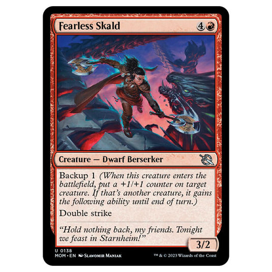 Magic The Gathering - March of the Machine - Fearless Skald - 0138