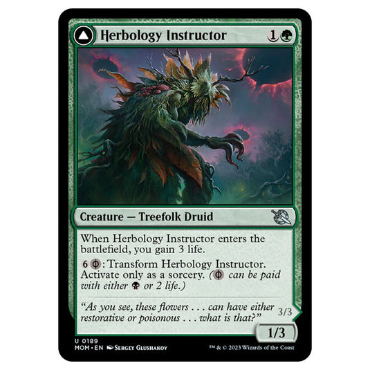 Magic The Gathering - March of the Machine - Herbology Instructor / Malady Invoker - 0189