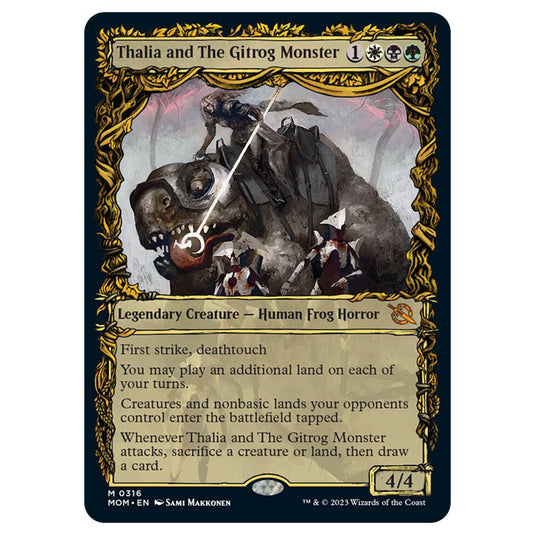 Magic The Gathering - March of the Machine - Thalia and The Gitrog Monster (Showcase Card) - 0316
