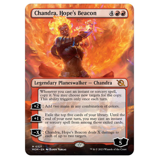 Magic The Gathering - March of the Machine - Chandra, Hope's Beacon (Borderless Planeswalker) - 0321