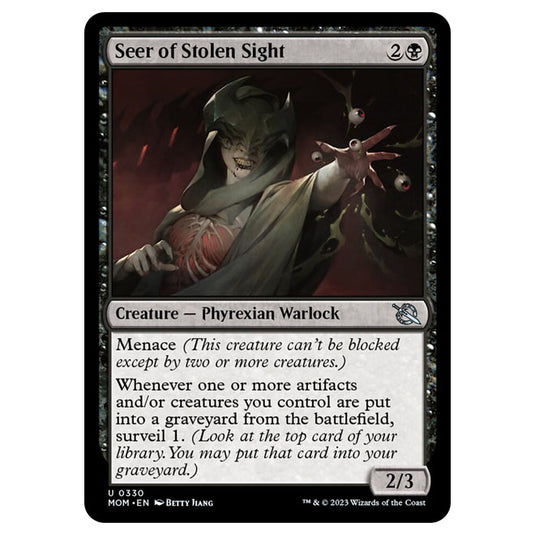 Magic The Gathering - March of the Machine - Seer of Stolen Sight (Jumpstart Card) - 0330
