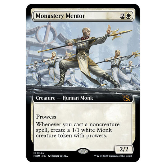 Magic The Gathering - March of the Machine - Monastery Mentor (Extended Art Card) - 0347