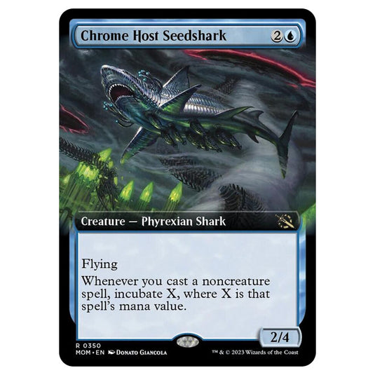 Magic The Gathering - March of the Machine - Chrome Host Seedshark (Extended Art Card) - 0350