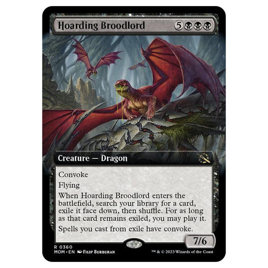Magic The Gathering - March of the Machine - Hoarding Broodlord (Extended Art Card) - 0360