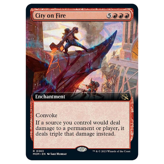 Magic The Gathering - March of the Machine - City on Fire (Extended Art Card) - 0363