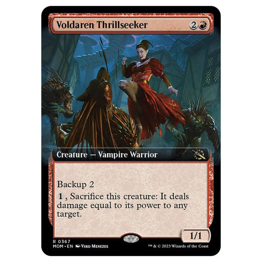 Magic The Gathering - March of the Machine - Voldaren Thrillseeker (Extended Art Card) - 0367