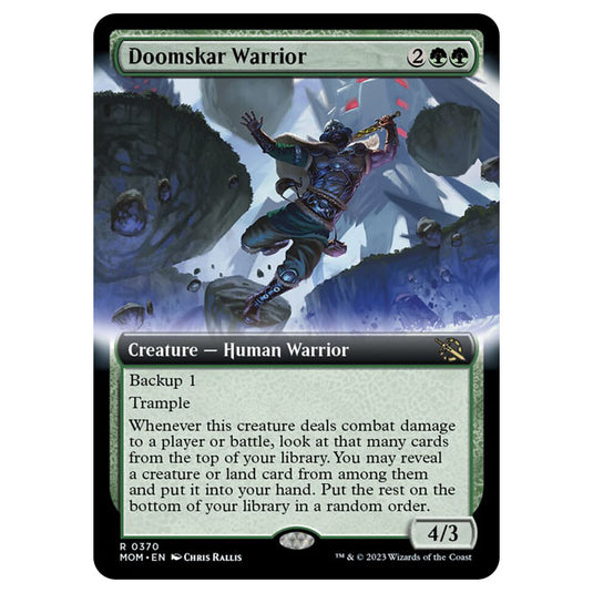 Magic The Gathering - March of the Machine - Doomskar Warrior (Extended Art Card) - 0370
