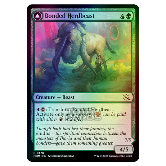 Magic The Gathering - March of the Machine - Bonded Herdbeast / Plated Kilnbeast - 0178 (Foil)