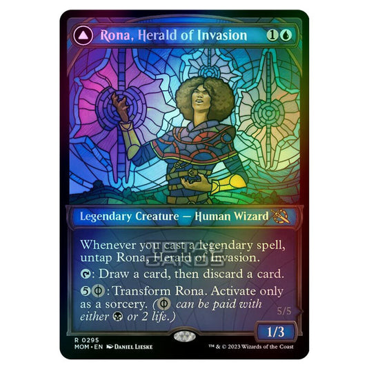 Magic The Gathering - March of the Machine - Rona, Herald of Invasion / Rona, Tolarian Obliterator (Showcase Card) - 0295 (Foil)