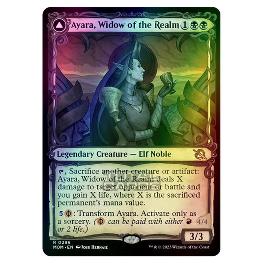 Magic The Gathering - March of the Machine - Ayara, Widow of the Realm / Ayara, Furnace Queen (Showcase Card) - 0296 (Foil)