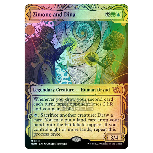 Magic The Gathering - March of the Machine - Zimone and Dina (Showcase Card) - 0318 (Foil)