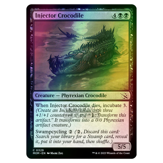 Magic The Gathering - March of the Machine - Injector Crocodile (Jumpstart Card) - 0329 (Foil)