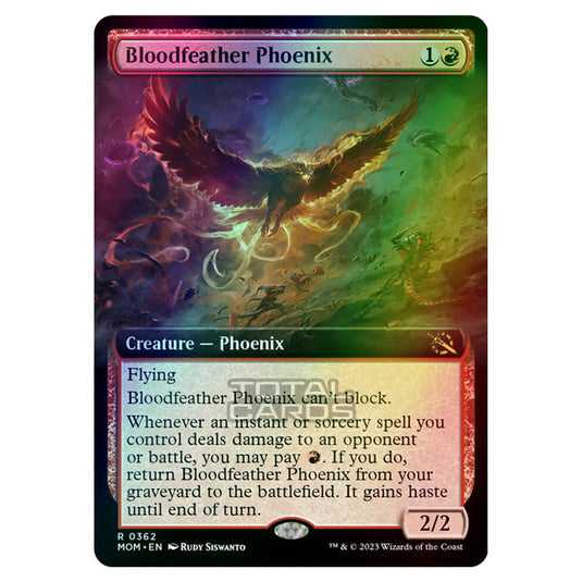 Magic The Gathering - March of the Machine - Bloodfeather Phoenix (Extended Art Card) - 0362 (Foil)