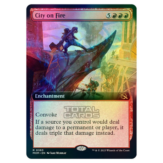 Magic The Gathering - March of the Machine - City on Fire (Extended Art Card) - 0363 (Foil)
