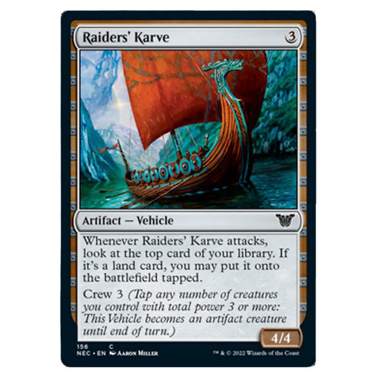 Magic The Gathering - Kamigawa - Neon Dynasty - Commander - Raiders' Karve - 156/180