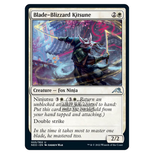 Magic The Gathering - Kamigawa - Neon Dynasty - Blade-Blizzard Kitsune - 5/302