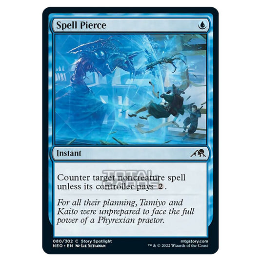Magic The Gathering - Kamigawa - Neon Dynasty - Spell Pierce - 80/302